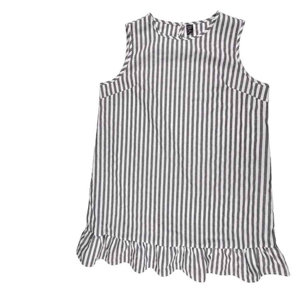 Emery Rose Dress XXL Bohemian Vertical Striped Mini Ruffe Hem Casual Party Dress - Picture 7 of 11